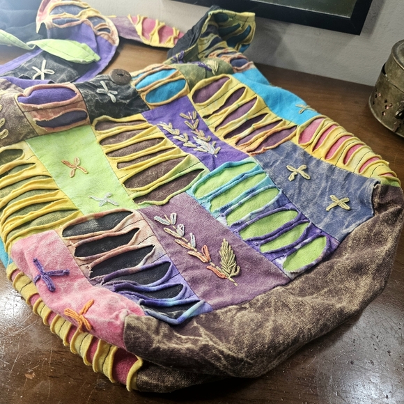 Rising International Colorful Patchwork Hobo Bag - Picture 4 of 4